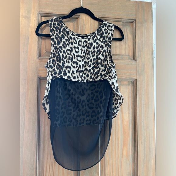 Rag & bone leopard top with sheer back - Picture 2 of 3